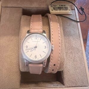 Burberry leather double wrap Women Watch